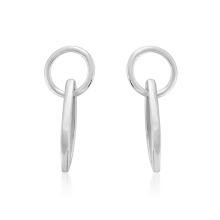 94414 xuping élégantes simples dames de mode rhodium cercle conception de la mode cercle laisser tomber boucles d&#39;oreilles